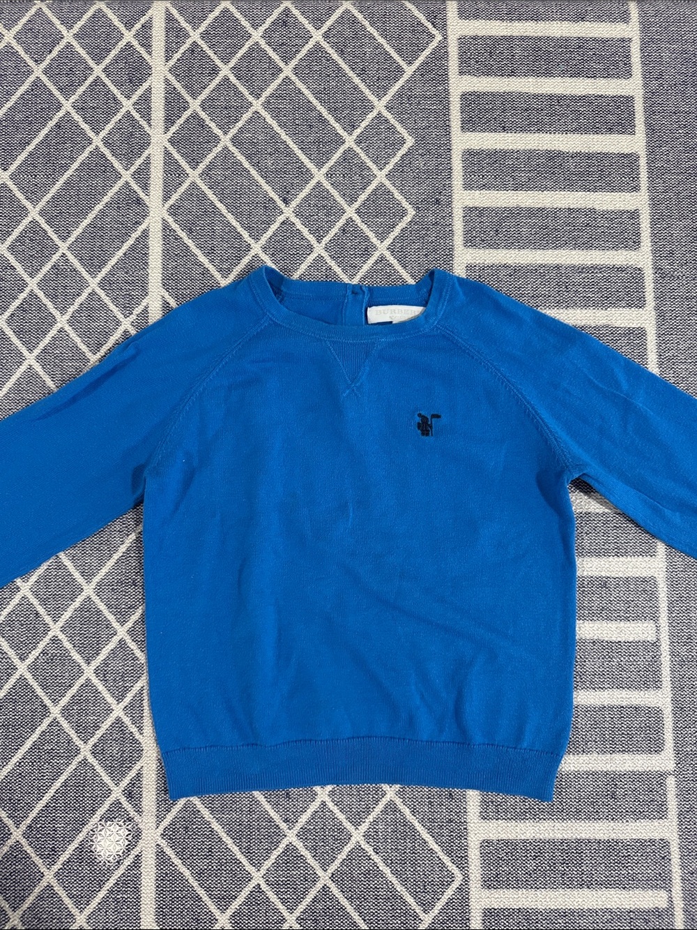Burberry Blue Kids Sweater with Small Logo